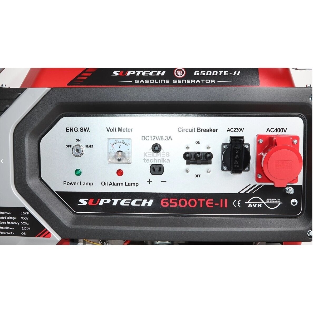 Benzininis generatorius SUPTECH 6500TE-II (trifazis) - Image 2
