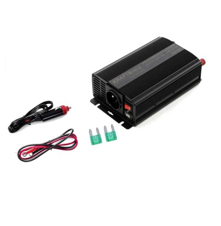 Įtampos keitiklis nuo 12 V iki 230 V 300 / 600 W KD1257 - Sodrinta.lt