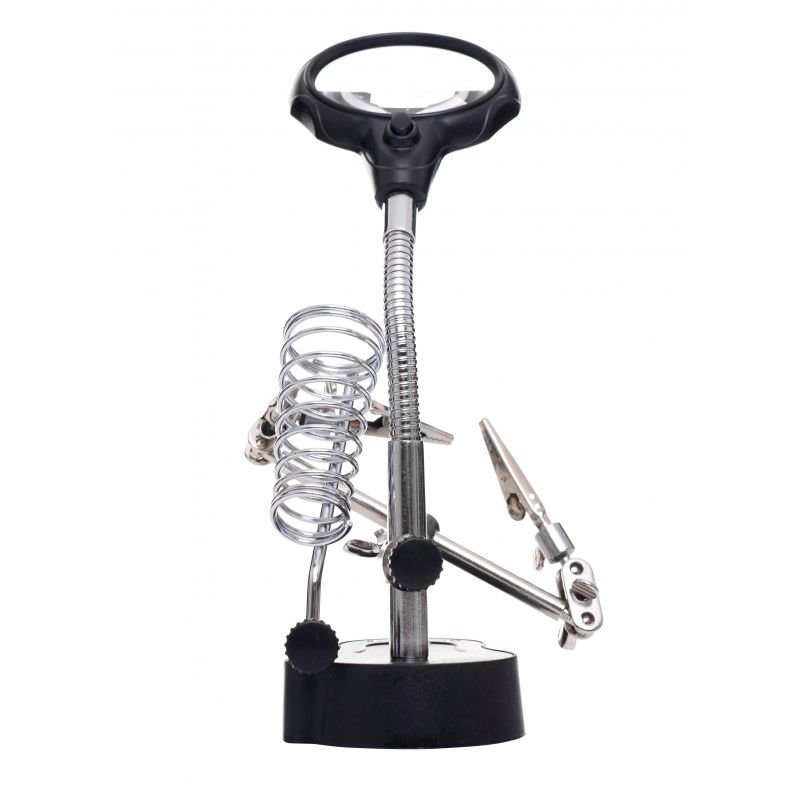 LED litavimo laikiklis / didintuvas "trečia ranka" KD10455 - Sodrinta.lt