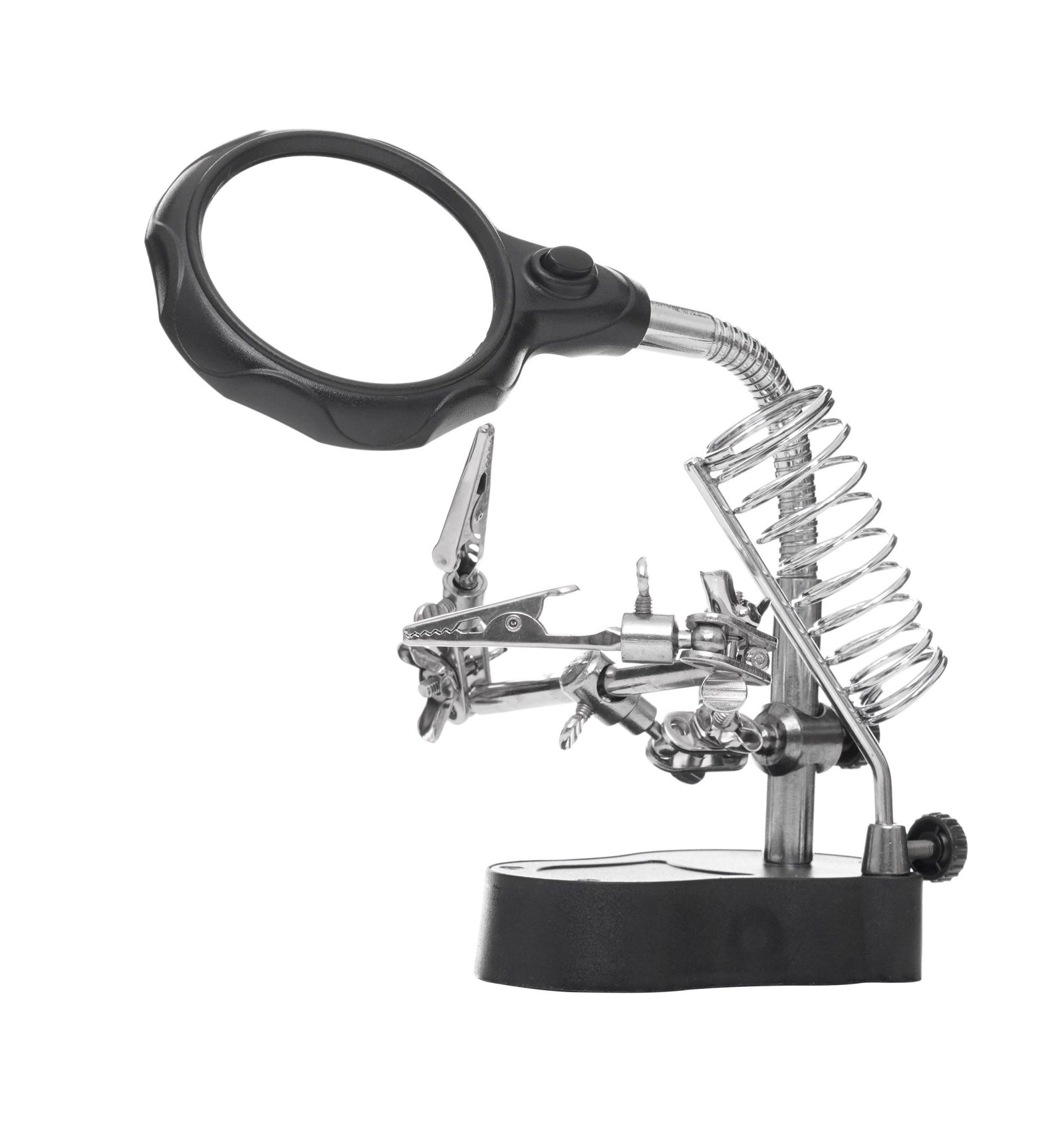 LED litavimo laikiklis / didintuvas "trečia ranka" KD10455 - Sodrinta.lt