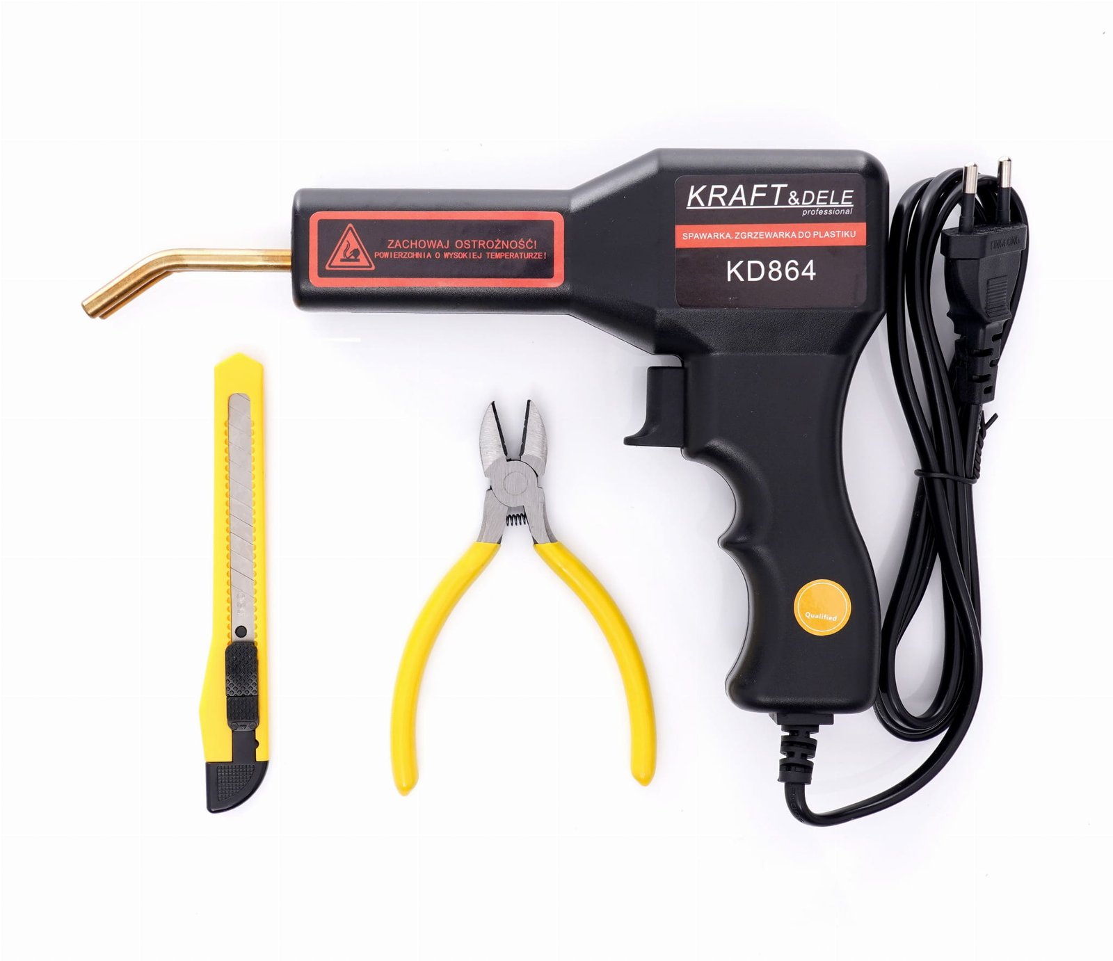 Plastiko suvirinimo aparatas 50W su 200vnt. kabių rinkiniu KD864 - Sodrinta.lt