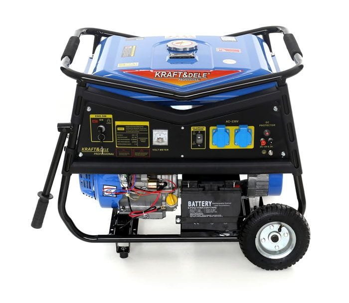 Benzininis vienfazis elektros generatorius 5000W 230V/12V KD145 - Sodrinta.lt
