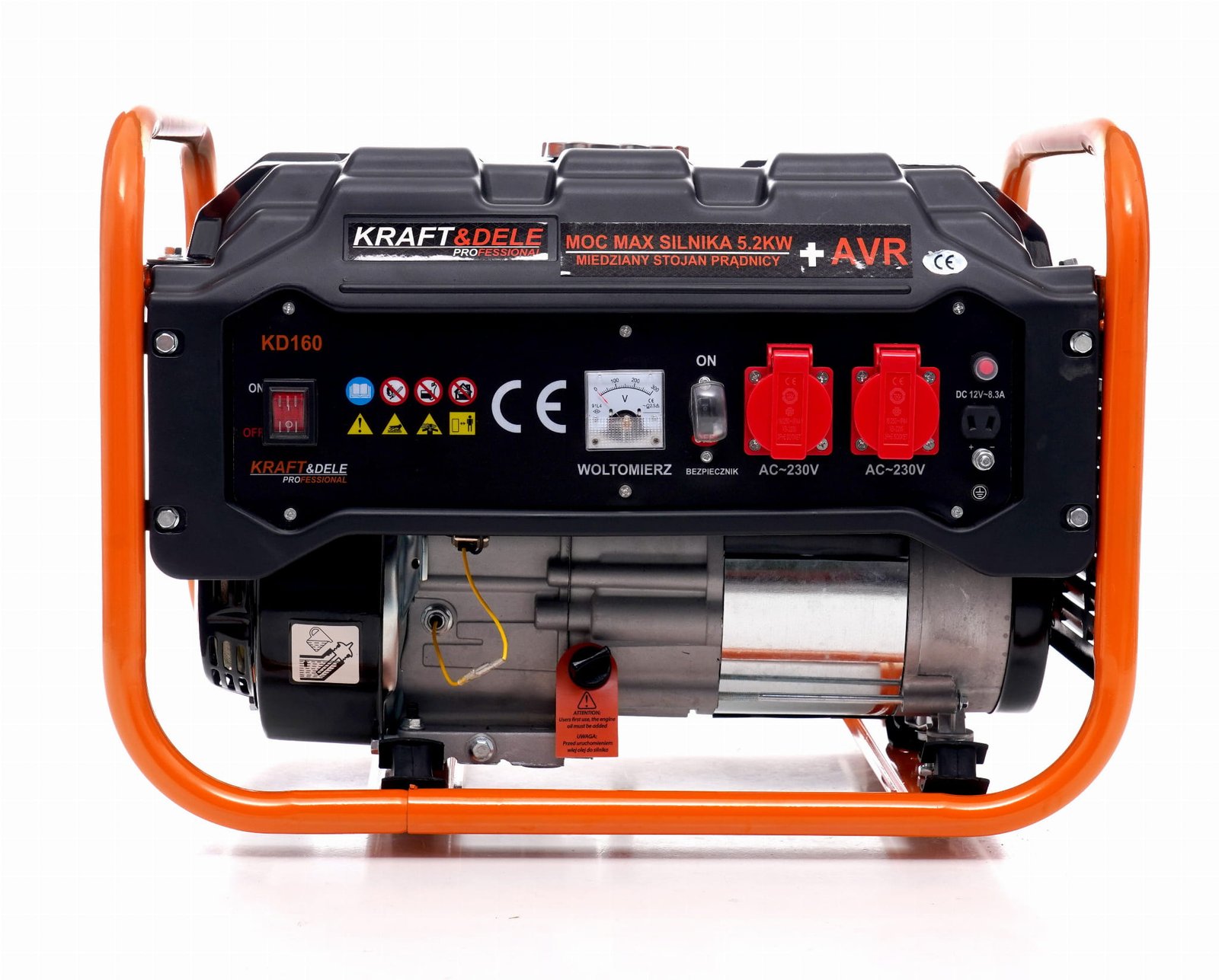 Benzininis vienfazis elektros generatorius KRAFT&DELE 3500W 12 / 230V / 7AG KD160 - Sodrinta.lt