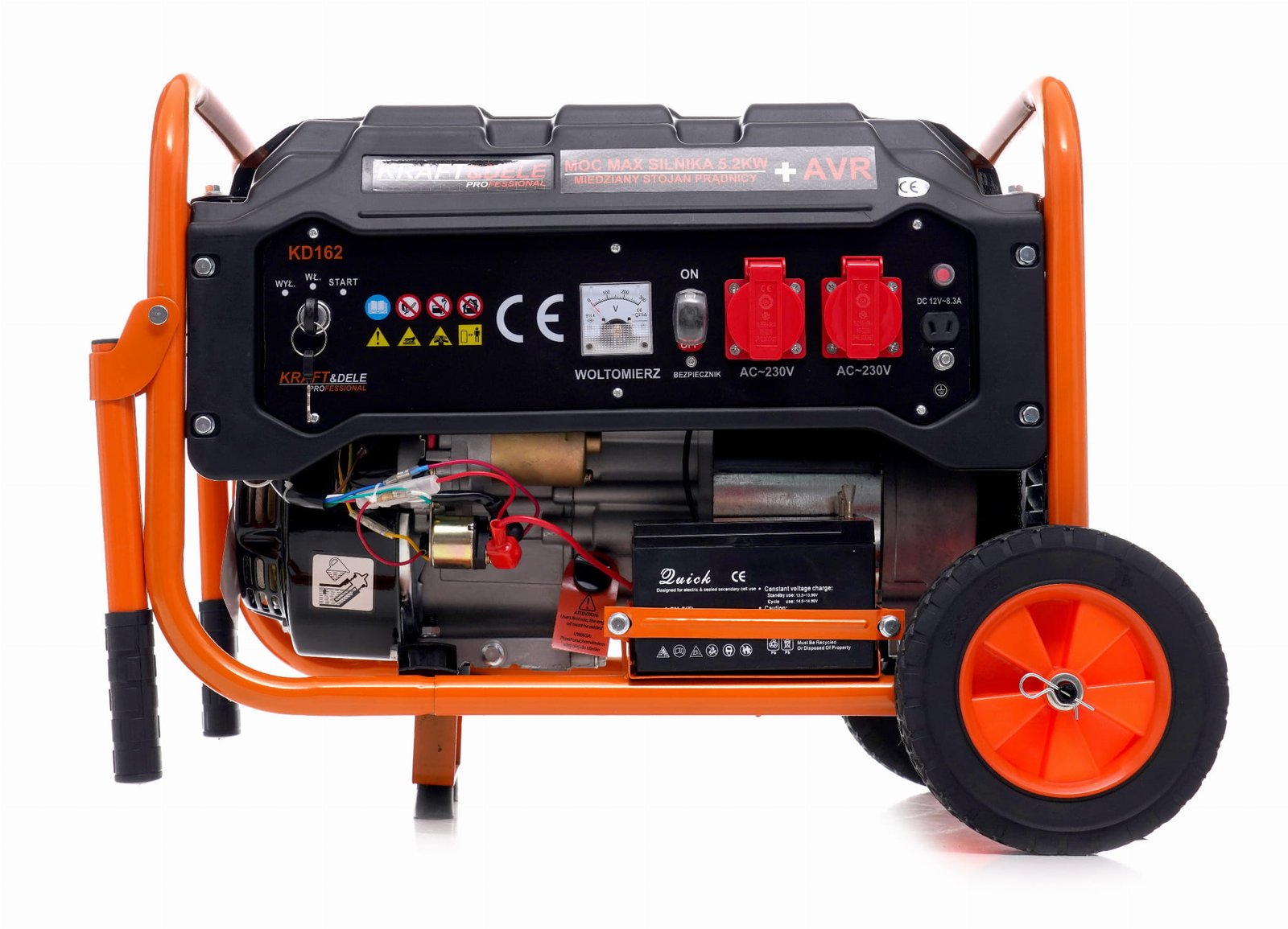 Benzininis vienfazis elektros generatorius KRAFT&DELE 3500W 12/230V (KD162) - Sodrinta.lt