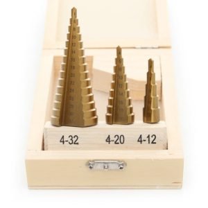 Laipsniniai grąžtai 4–32 mm, 3 vnt. komplektas KD10244 - Sodrinta.lt