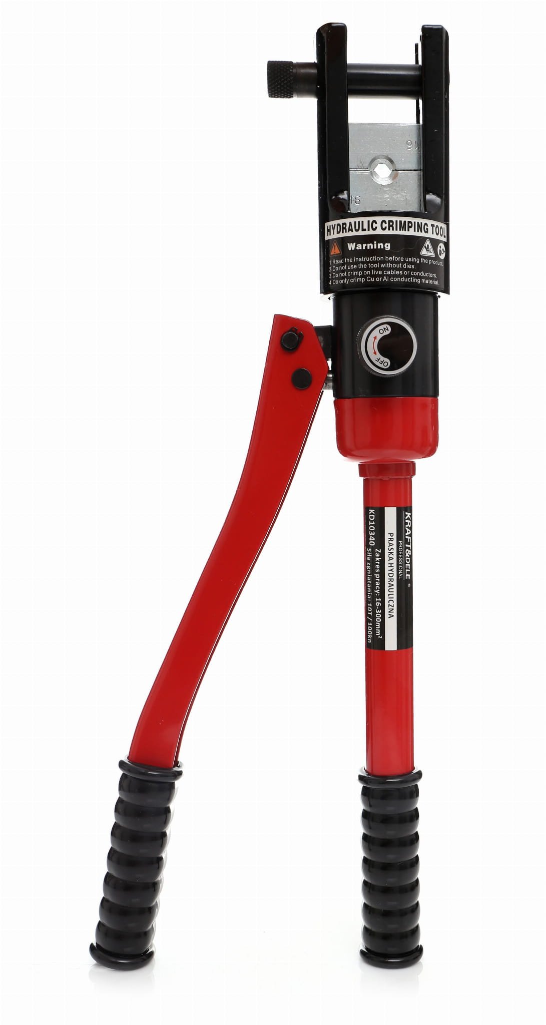 HIDRAULINIS KRAŠTŲ UŽSPAUDIMO ĮRANKIS KRAFT&DELE 10t, 16 - 300mm² KD10340 - Sodrinta.lt