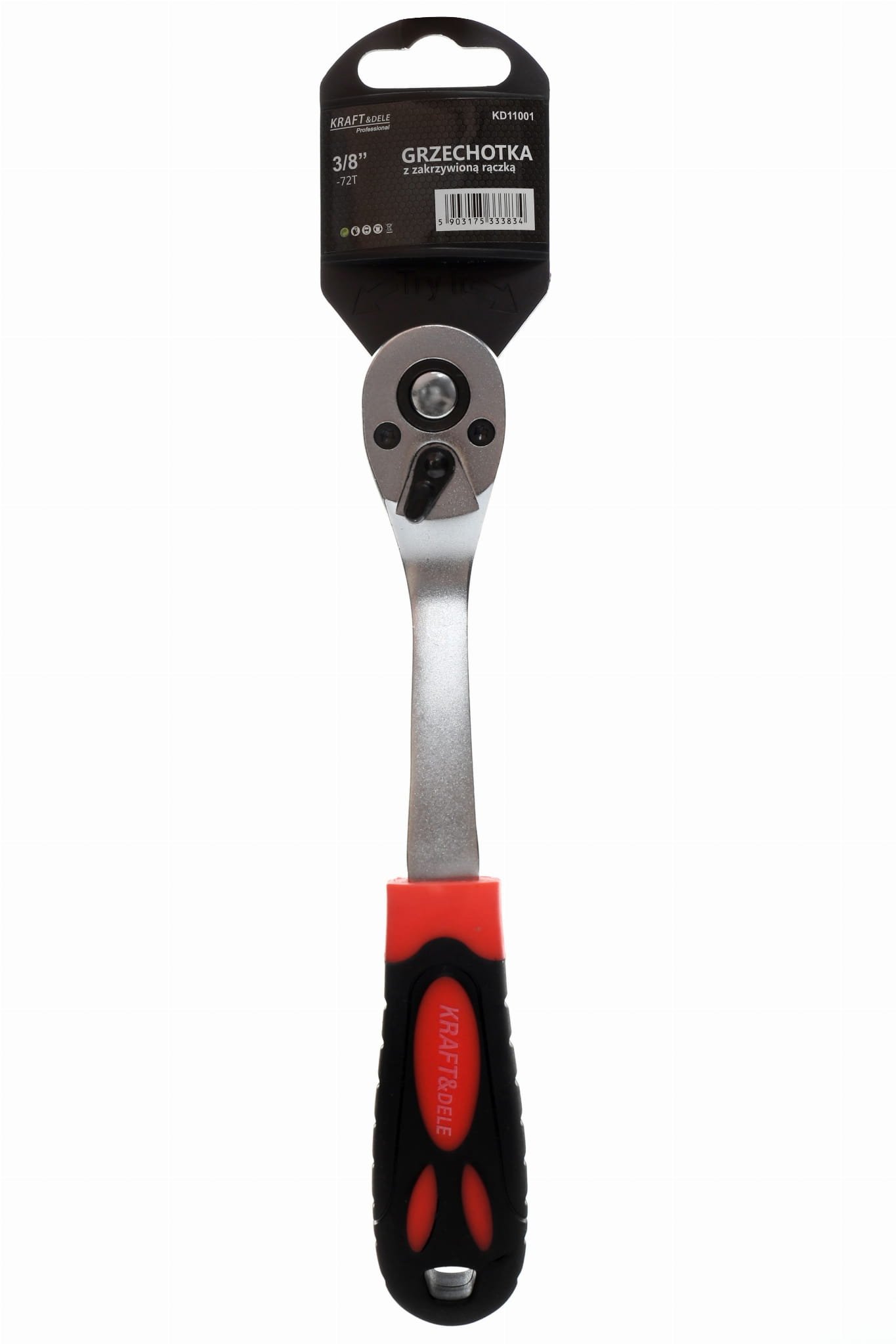 Terkšlinis raktas su išlenkta rankena 3/8" KD11001 - Sodrinta.lt