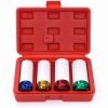 Smūginės galvutės lengvojo lydinio ratlankiams, 17/19/21/22 mm, 1/2", 4 vnt. rinkinys KD10523 - Sodrinta.lt