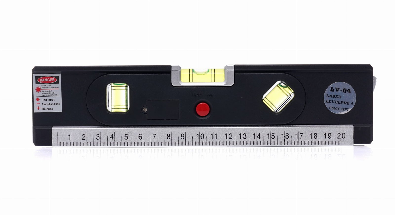 Lazerinis gulsčiukas su matuokliu 150 cm KD10438 - Sodrinta.lt