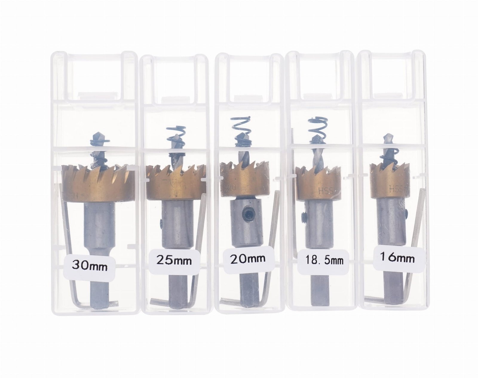Vidinės grąžtų karūnėlės metalui / medžiui / plienui, 5 vnt. rinkinys KD10870 - Sodrinta.lt