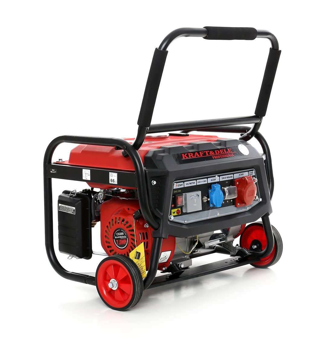 Benzininis trifazis elektros generatorius 3000W 12/230/380V KD139 - Sodrinta.lt