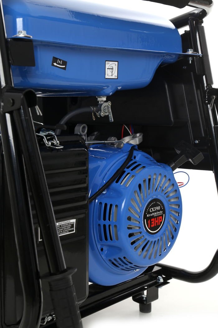Benzininis vienfazis elektros generatorius 5000W 230V/12V KD145 - Sodrinta.lt