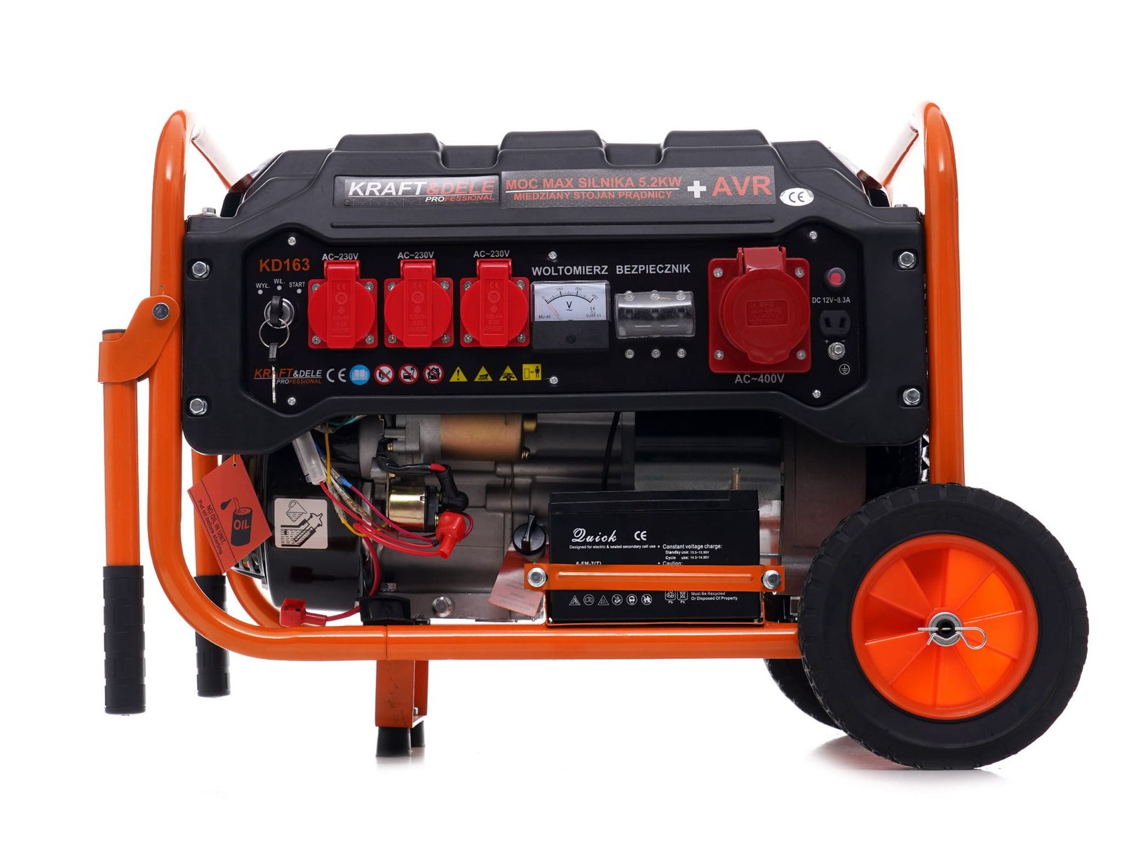 Elektros generatorius 3500W 12/230V/380V KD163 - Sodrinta.lt