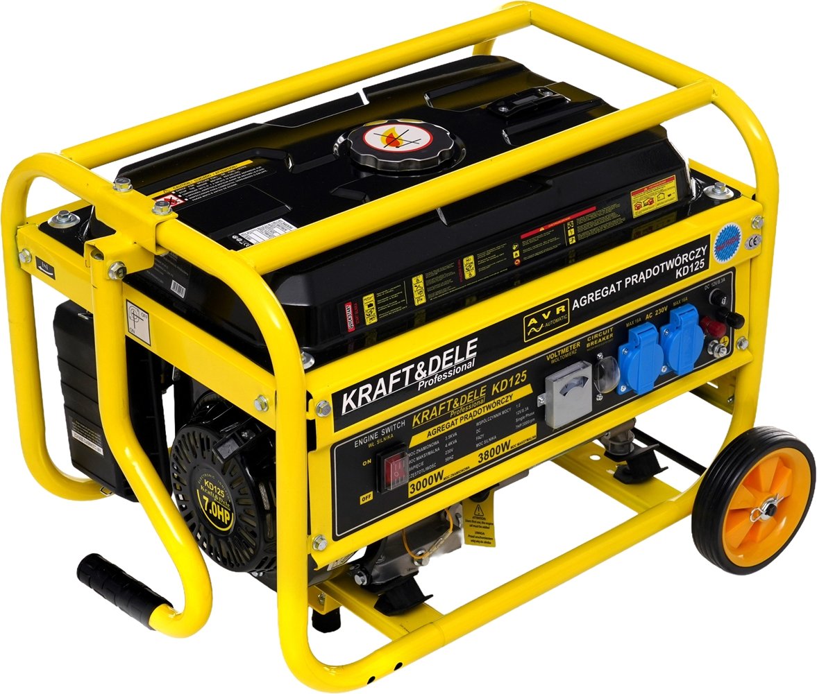 Benzininis vienfazis elektros generatorius KRAFT&DELE KD125 3.8 kW - Image 5