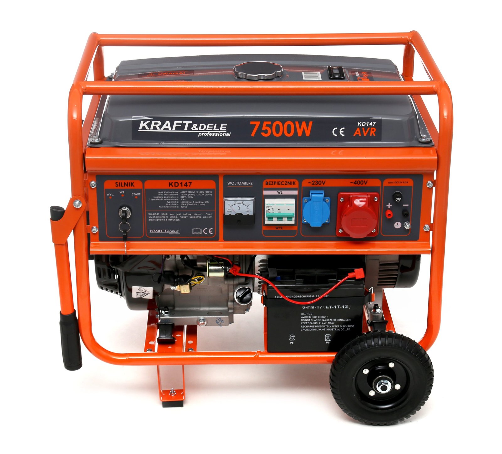 Benzininis vienfazis/trifazis elektros generatorius KD147 7,5 KW - Sodrinta.lt