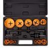 17 dalių skylamušių rinkinys medžiui ir metalui 19–76 mm + adapteris KD10758 - Sodrinta.lt