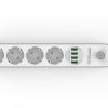 Prailgintuvas su USB jungtimis ir jungikliu – 2 m | 4 lizdai + 4 USB | KD4030 - Sodrinta.lt