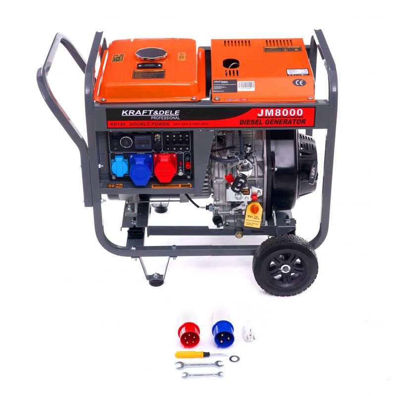 Benzininis trifazis elektros generatorius KD126 8KW 80% 230/380V - Sodrinta.lt