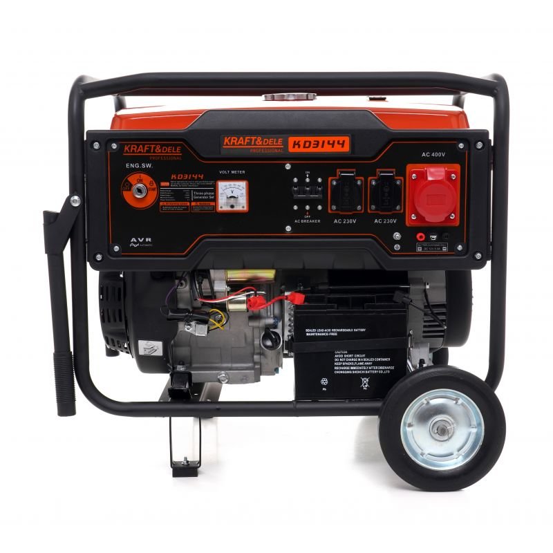Benzininis trifazis elektros generatorius 6,5 kW / 7 kW KD3144 - Sodrinta.lt