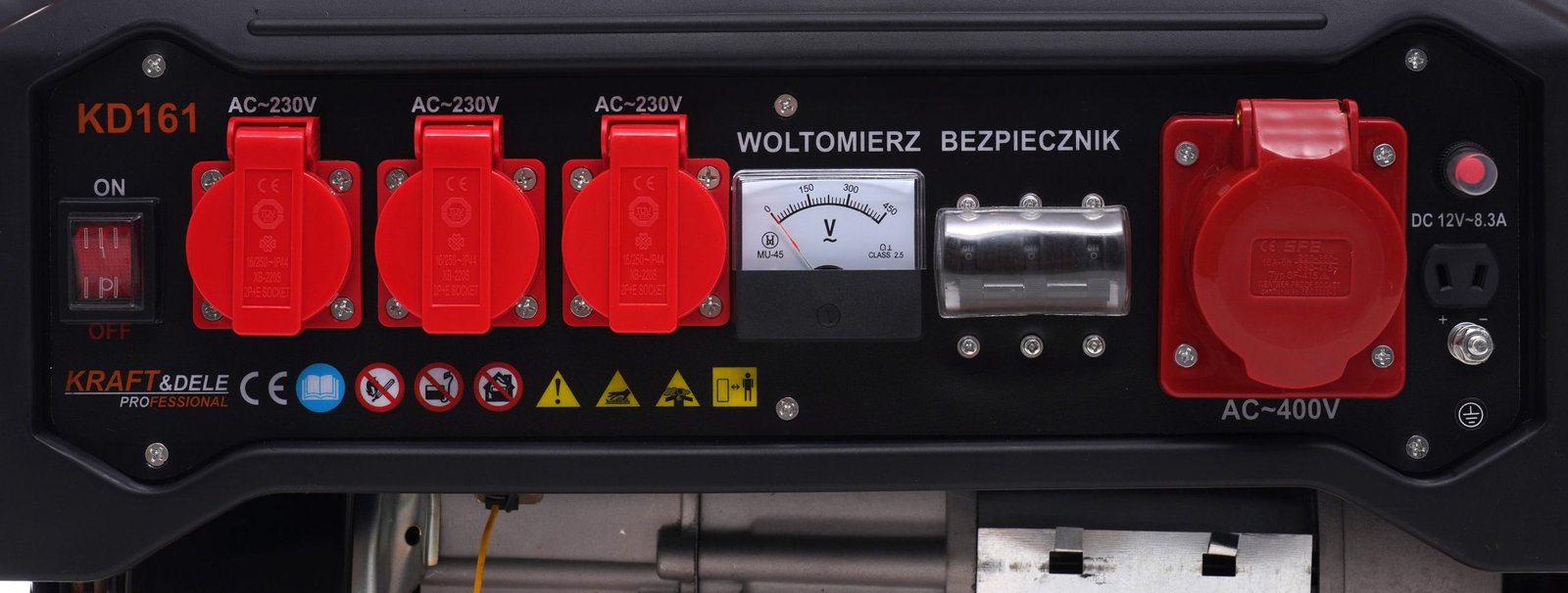 Elektros generatorius 3500 W 12/230 V/380 V KD161 - Sodrinta.lt