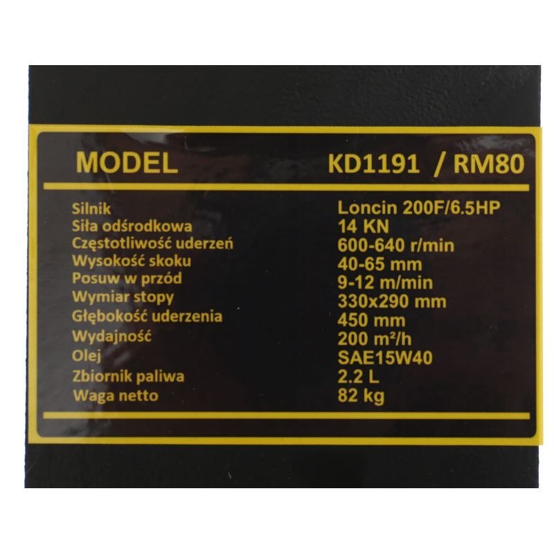 Kojinė vibroplokštė 14 kN KD11910 - Sodrinta.lt