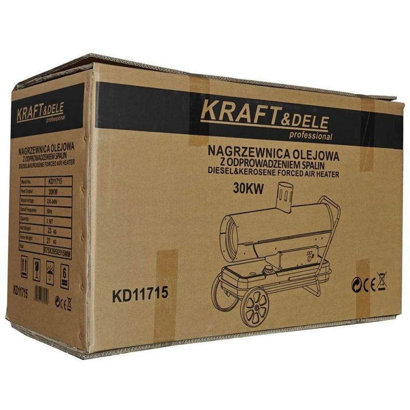 Dyzelinis oro šildytuvas su kaminu 30 kW KD11715 - Sodrinta.lt