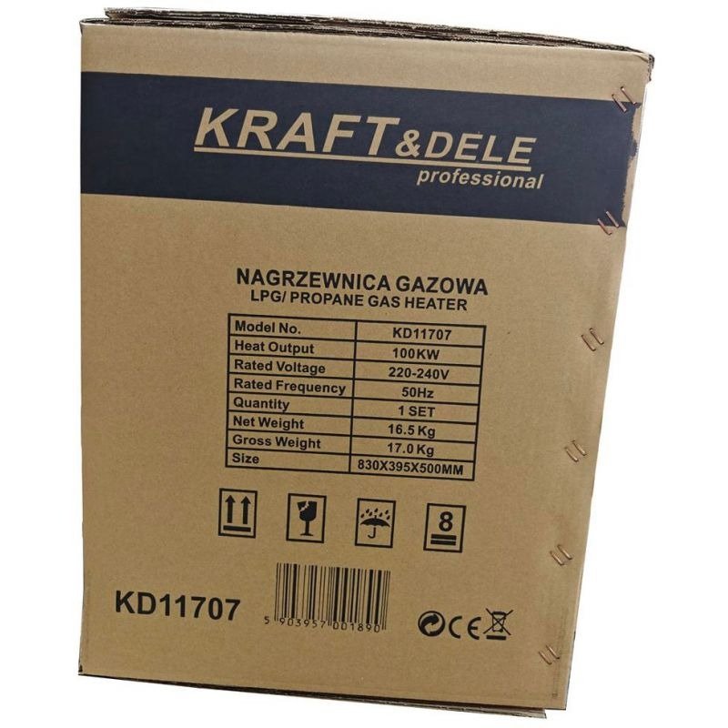 Dujinis oro šildytuvas 100 kW su automatiniu reduktoriumi KD11707 - Sodrinta.lt