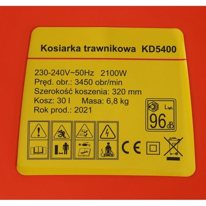 Elektrinė vejapjovė 2100W KD5400 - Sodrinta.lt