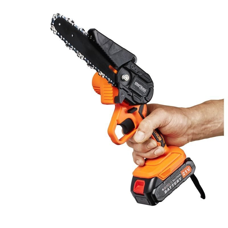Mini akumuliatorinis grandininis pjūklas 21V 6 colių Kraftdele KD10626 - Sodrinta.lt