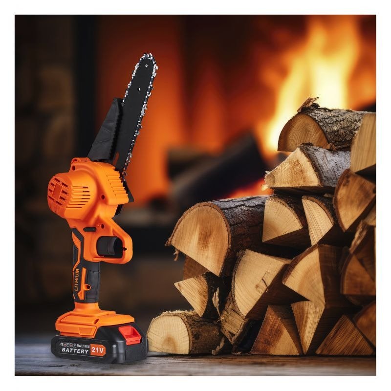 Mini akumuliatorinis grandininis pjūklas 21V 6 colių Kraftdele KD10626 - Sodrinta.lt