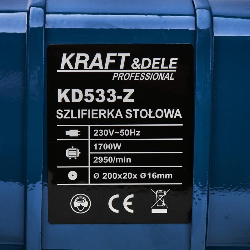 STACIONARIOS DISKINĖS ŠLIFAVIMO STAKLĖS KRAFT&DELE KD533-Z (200 mm) - Sodrinta.lt