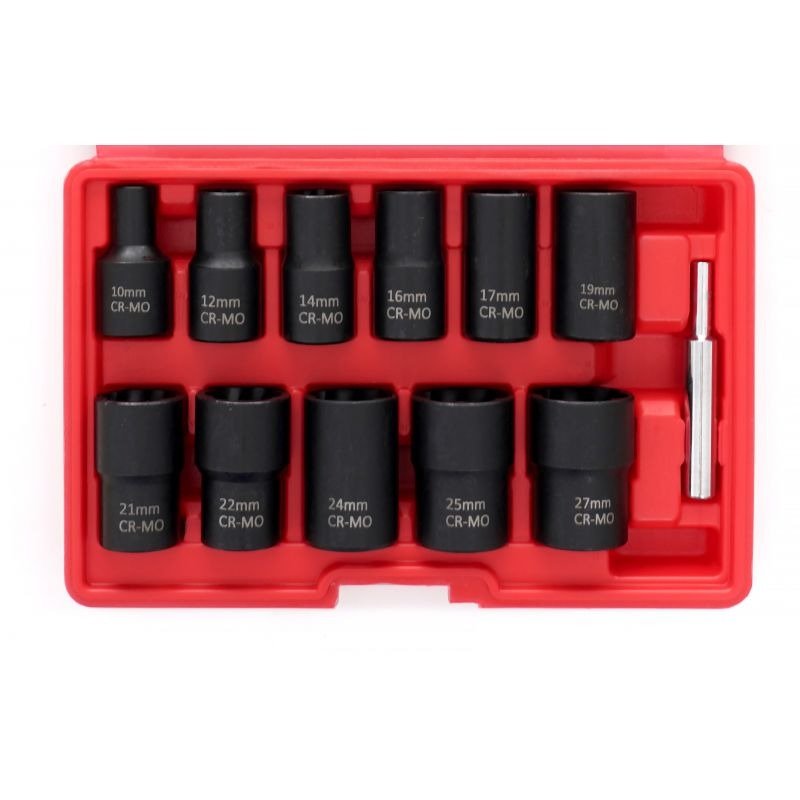 Galvučių rinkinys sugadintiems varžtams 1/2" - 12 VNT KD11792 - Sodrinta.lt