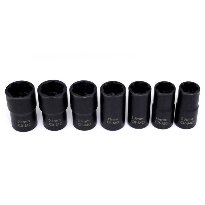Galvučių rinkinys sugadintiems varžtams 1/2" - 15 VNT KD11793 - Sodrinta.lt