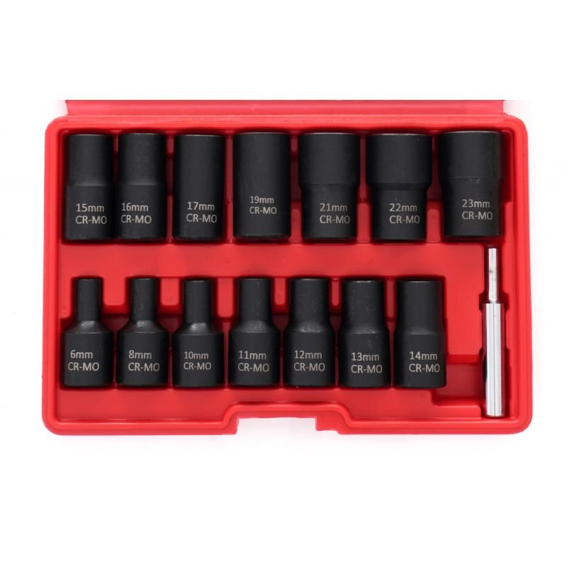 Galvučių rinkinys sugadintiems varžtams 1/2" - 15 VNT KD11793 - Sodrinta.lt