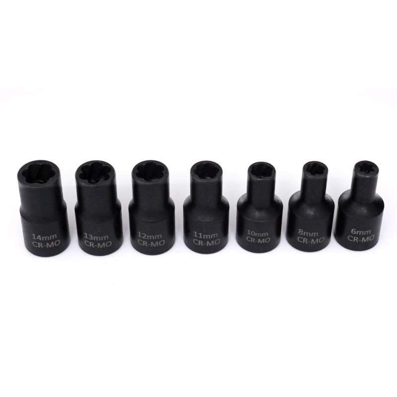 Galvučių rinkinys sugadintiems varžtams 1/2" - 15 VNT KD11793 - Sodrinta.lt