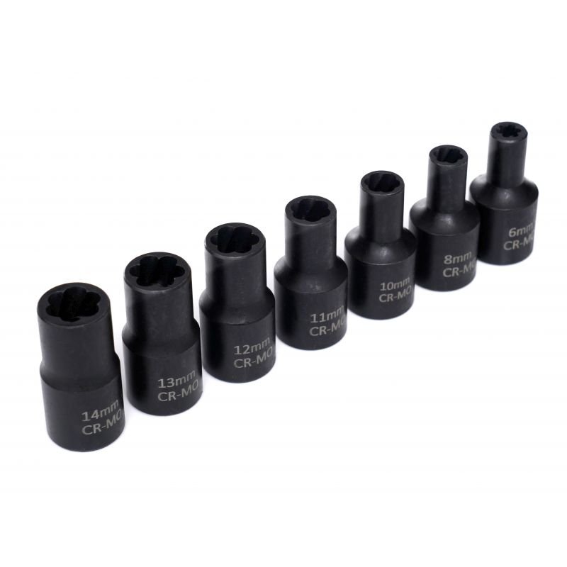 Galvučių rinkinys sugadintiems varžtams 1/2" - 15 VNT KD11793 - Sodrinta.lt