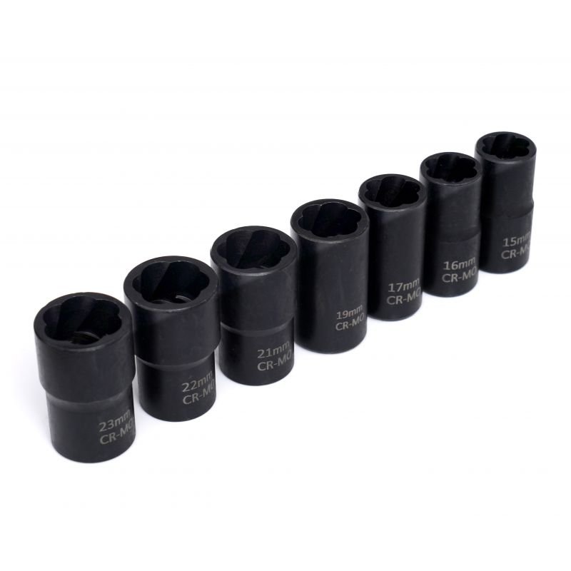 Galvučių rinkinys sugadintiems varžtams 1/2" - 15 VNT KD11793 - Sodrinta.lt