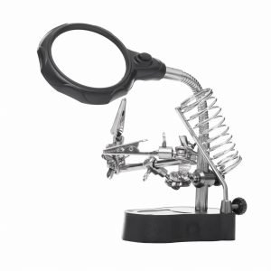 LED litavimo laikiklis / didintuvas "trečia ranka" KD10455 - Sodrinta.lt