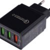 Įkroviklis 220V greito krovimo 2xUSB/2.1A +1USB/QC3.0 - Image 5