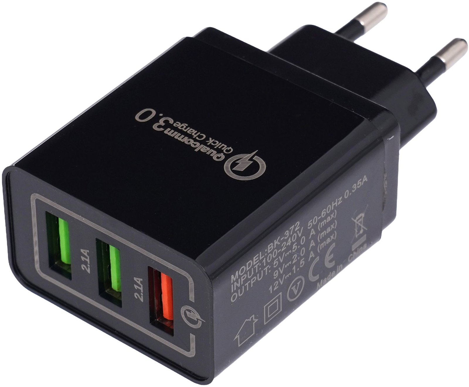Įkroviklis 220V greito krovimo 2xUSB/2.1A +1USB/QC3.0 - Image 5