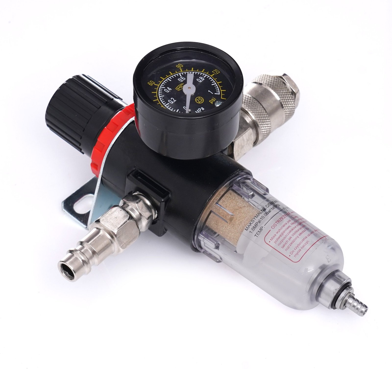 Oro slėgio reduktorius su vandens surinkėju ir filtru 1/4" KD1497 - Sodrinta.lt