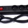 Prailgintuvas su USB 1,5 m, 3 lizdai KD4031 - Sodrinta.lt