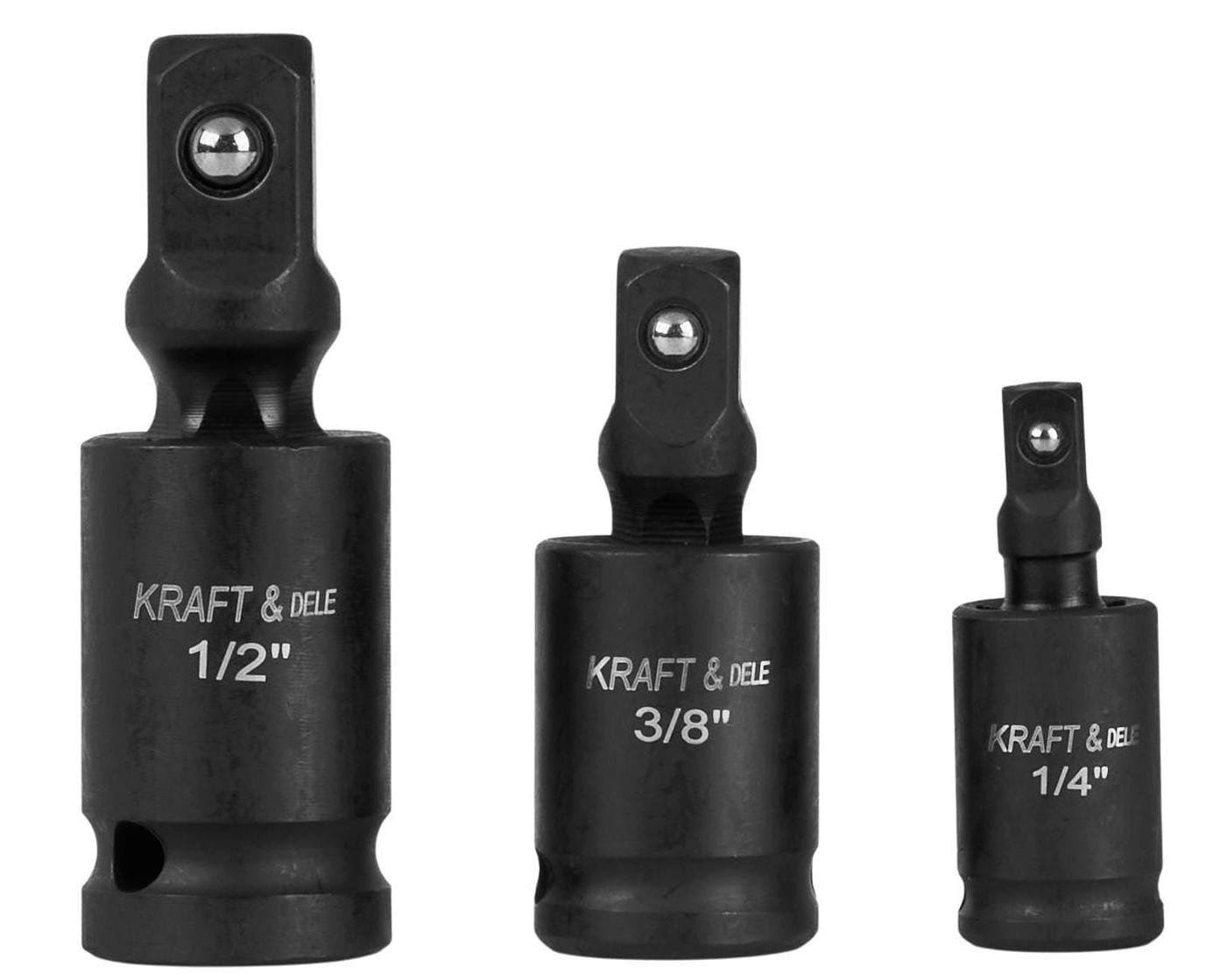 Przeguby kulowe udarowe zestaw 1/2" 1/4" 3/8" KD10530 - Sodrinta.lt