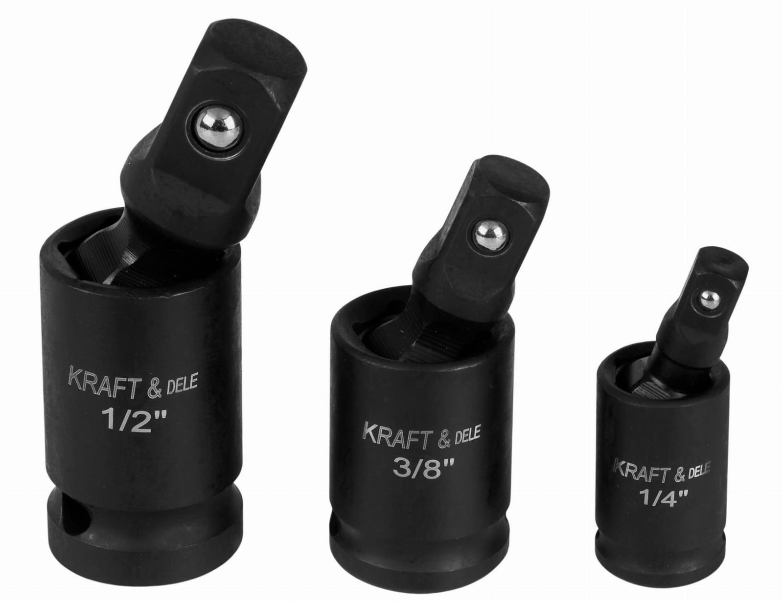 Przeguby kulowe udarowe zestaw 1/2" 1/4" 3/8" KD10530 - Sodrinta.lt