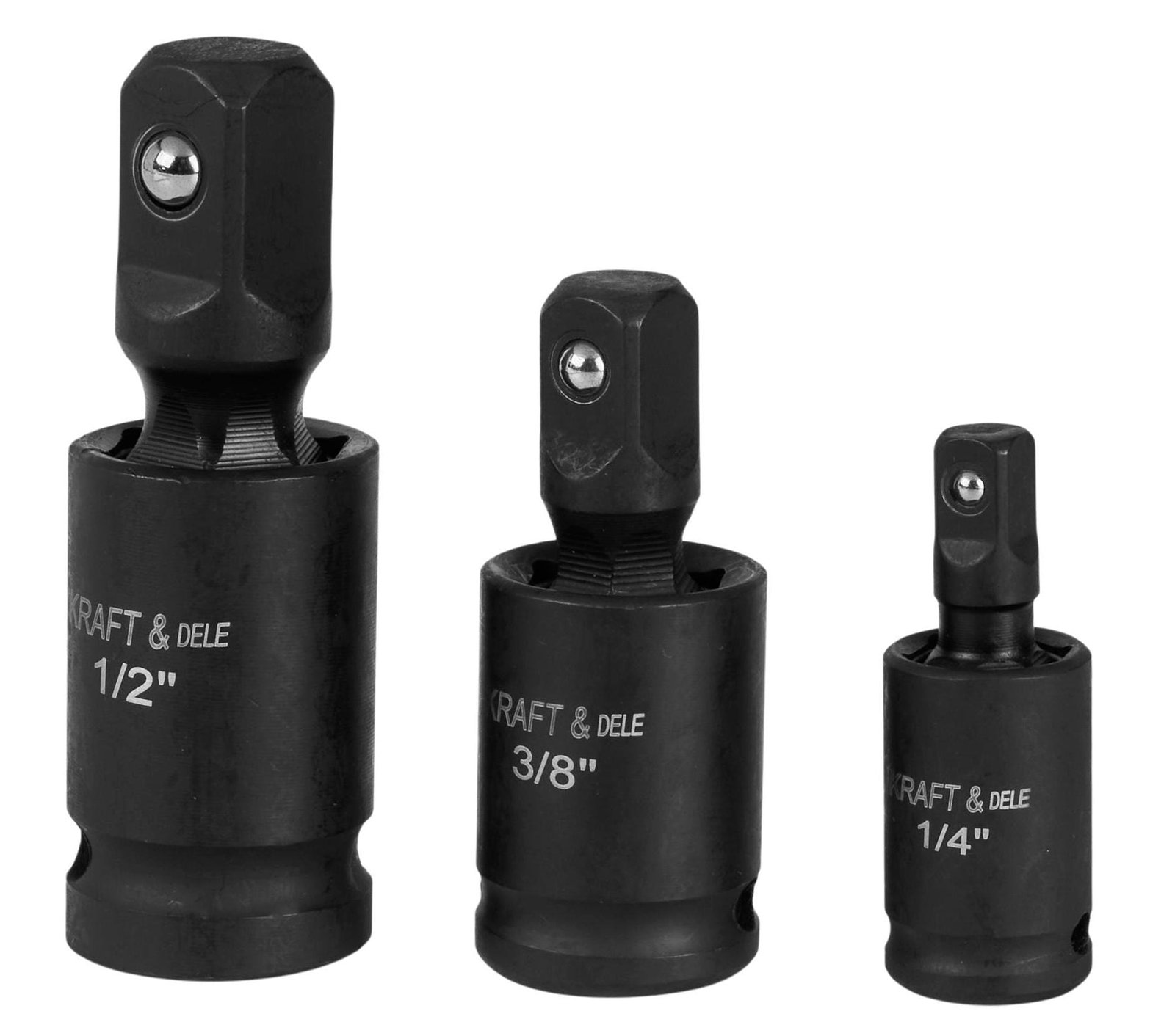 Przeguby kulowe udarowe zestaw 1/2" 1/4" 3/8" KD10530 - Sodrinta.lt