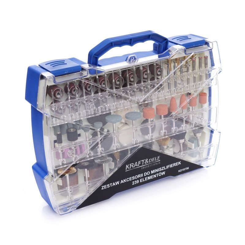 Priedų 239vnt. rinkinys mini šlifuokliui KD10756 - Sodrinta.lt