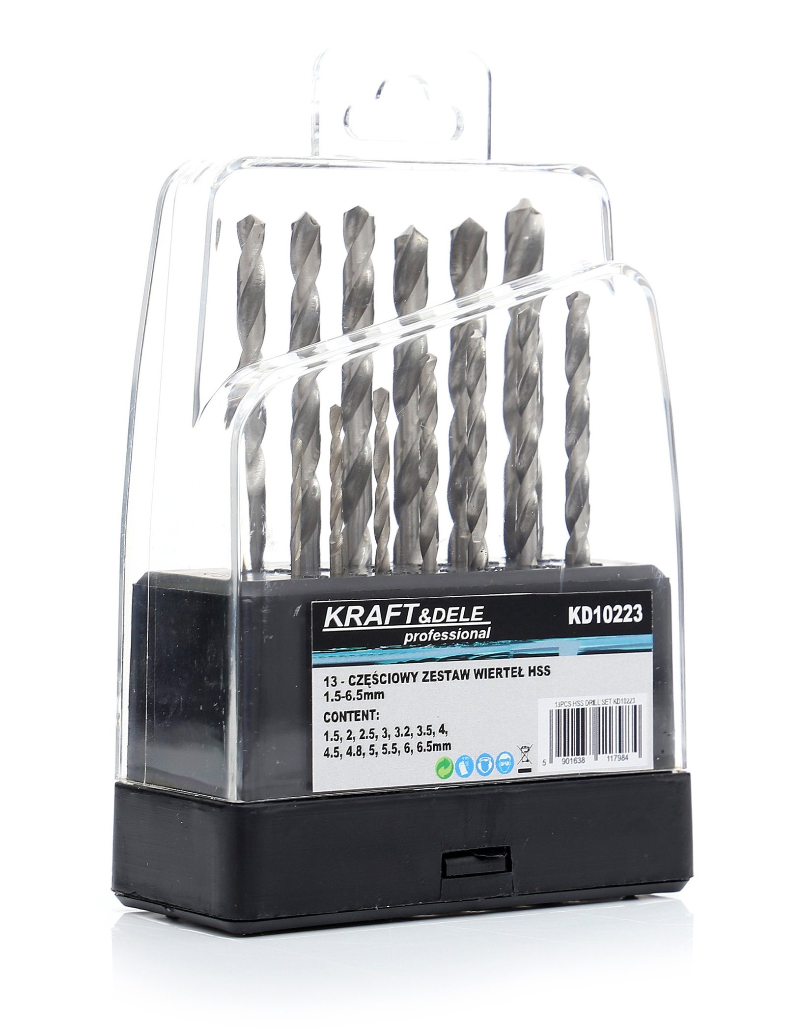 Grąžtai metalui ir medienai, 13 vnt. KD10223 - Sodrinta.lt