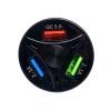 Automobilinis įkroviklis QUICK CHARGE, 3 USB jungtys, LED, KD1238 - Sodrinta.lt