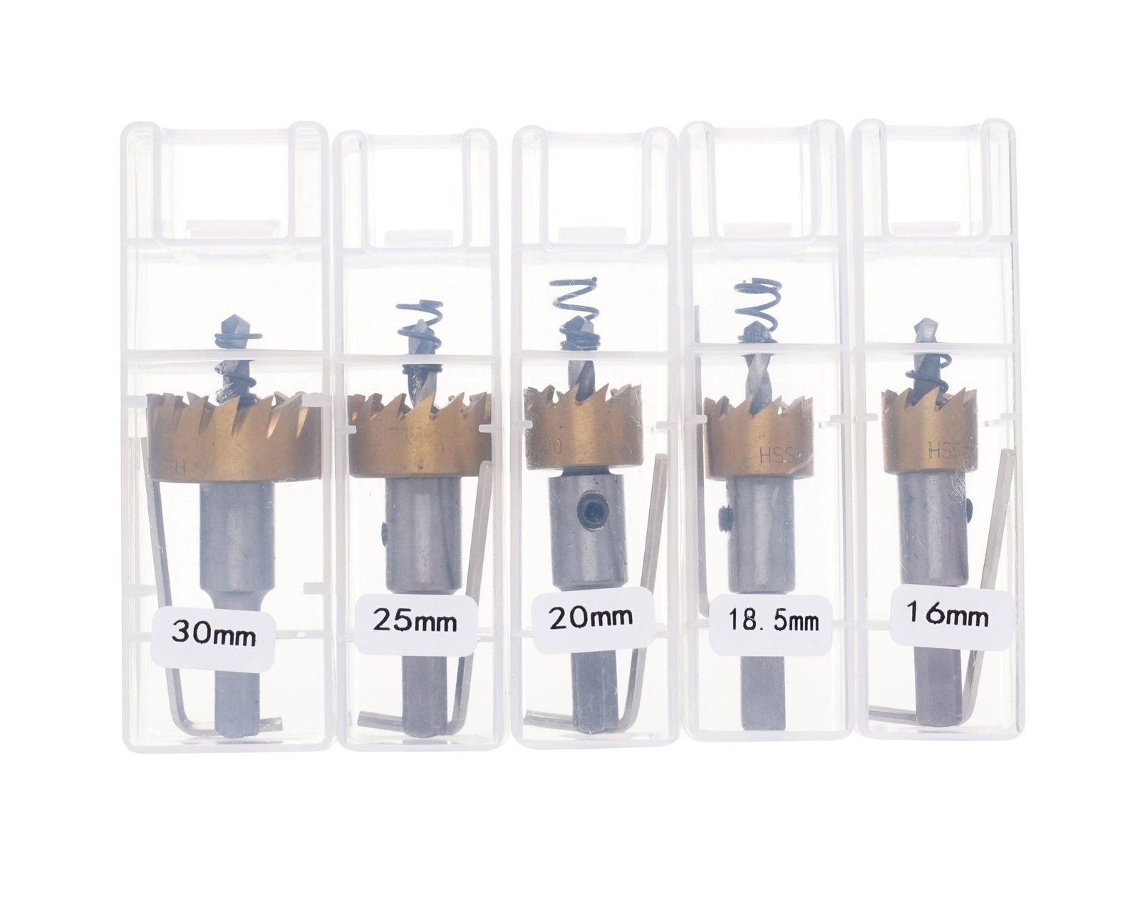 Vidinės grąžtų karūnėlės metalui / medžiui / plienui, 5 vnt. rinkinys KD10870 - Sodrinta.lt