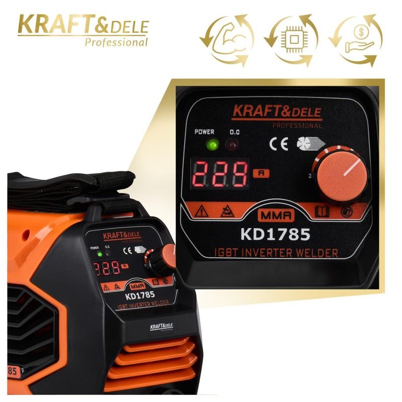 Inverterinis suvirinimo aparatas 330 A MMA / TIG LIFT su VRD KD1785 - Sodrinta.lt